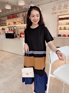 Đầm Đuôi Tôm Phối Màu