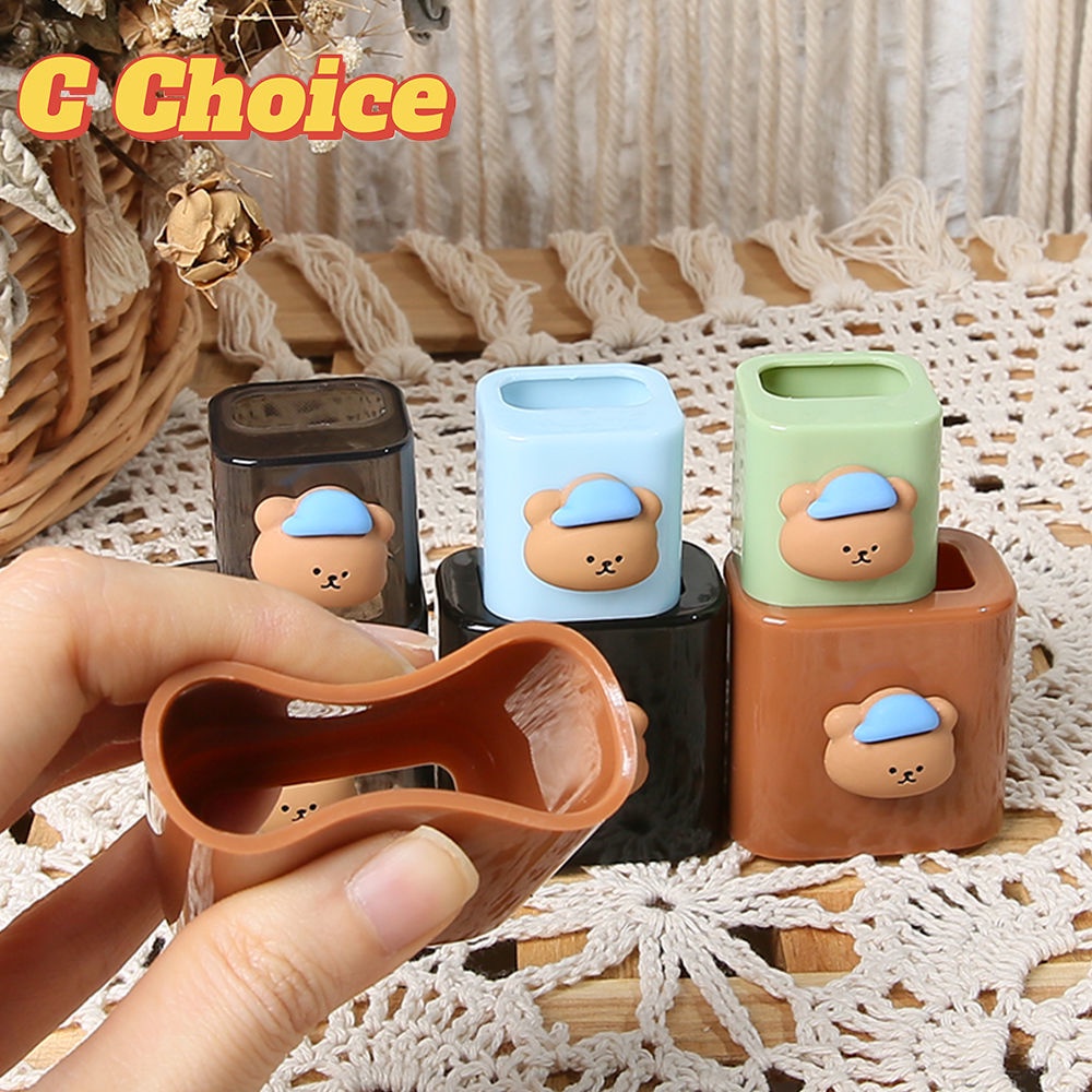 Phụ Kiện Bảo Vệ Đầu Sạc 5W 18w 20W Hình Gấu Xinh Xắn Cho compatible for iPhone 6plus 7 8 11 12 13 pro max xs xr