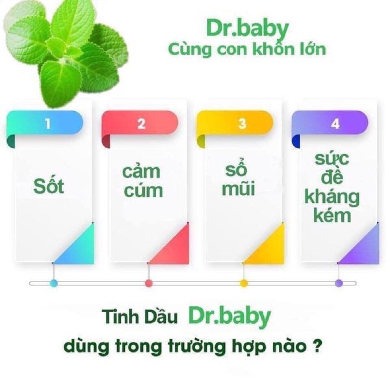 Tinh dầu húng chanh Dr.baby 30ml