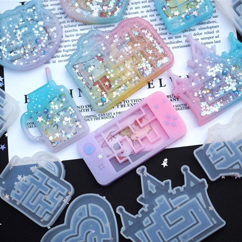 Khuôn nhựa silicone làm mặt dây chuyền resin đa dạng