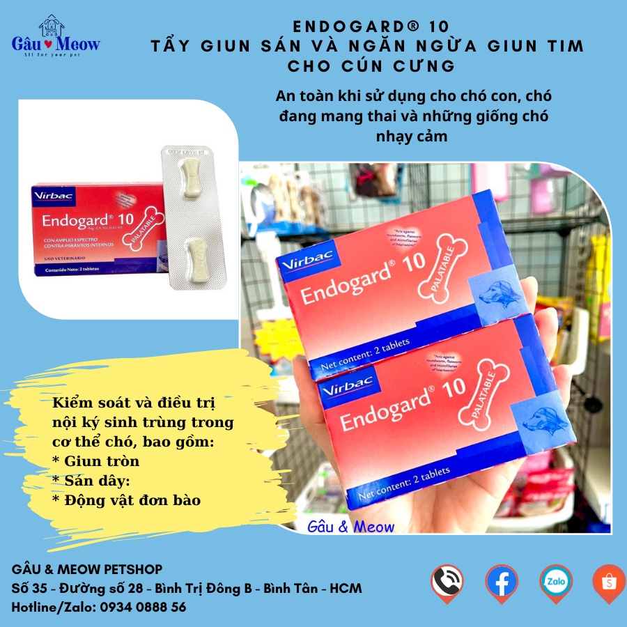 Viên Ngừa Giun trên chó Endogard10