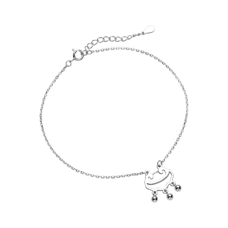 Lắc Chân Bạc S925 Thiết Kế Khóa Hình Ổ Khóa Đơn Giản Phong Cách Vintage | BigBuy360 - bigbuy360.vn