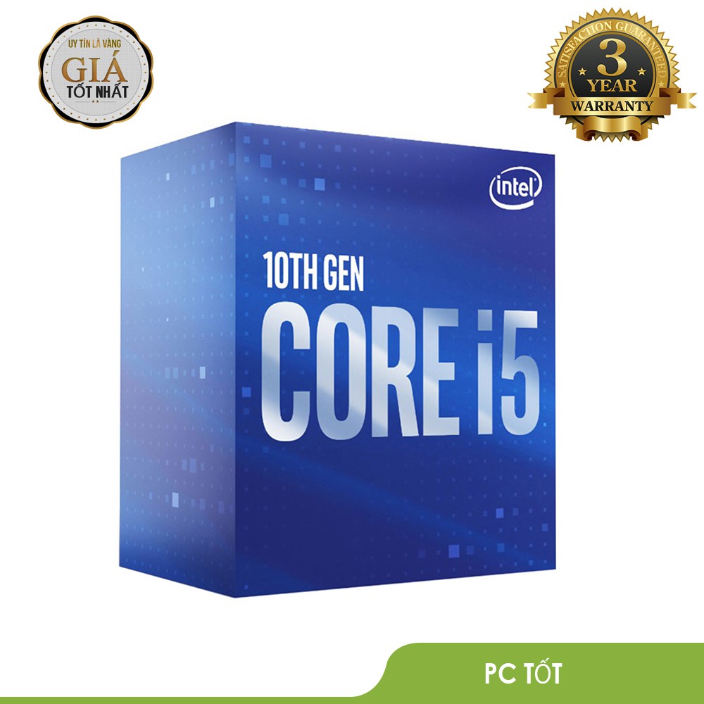 CPU Intel Core i5 10400 (2.9 GHz turbo up to 4.3 GHz, 6 core 12 Threads , 12MB Cache, 65W) - Fullbox nhập khẩu