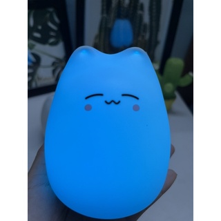Đèn ngủ silicon hình mèo dễ thương (lỗi 1 đổi 1)