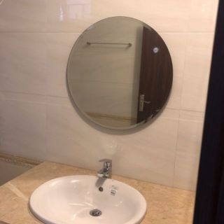 Gương Phôi Bỉ Nhập Khẩu Cao Cấp Treo Tường Tròn Phòng Tắm, Nhà Tắm Mài Vát Phi 60