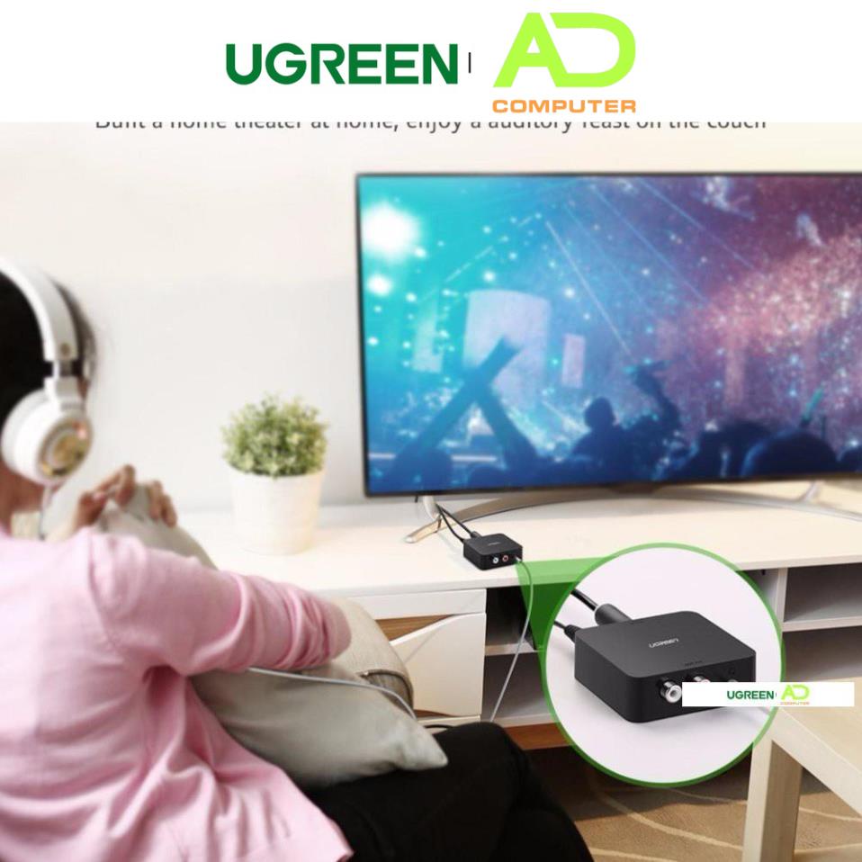 Bộ chuyển đổi âm thanh từ quang, Coaxial sang AV UGREEN 30910 - Hàng phân phối chính hãng - Bảo hành 18 tháng