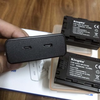 COMBO 2 Pin + 1 Dock Sạc LCD KingMa FZ100 (cho Sony A9/ A7RIII/ A7III)