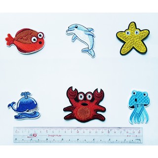 Sticker vải - patch ủi động vật biển