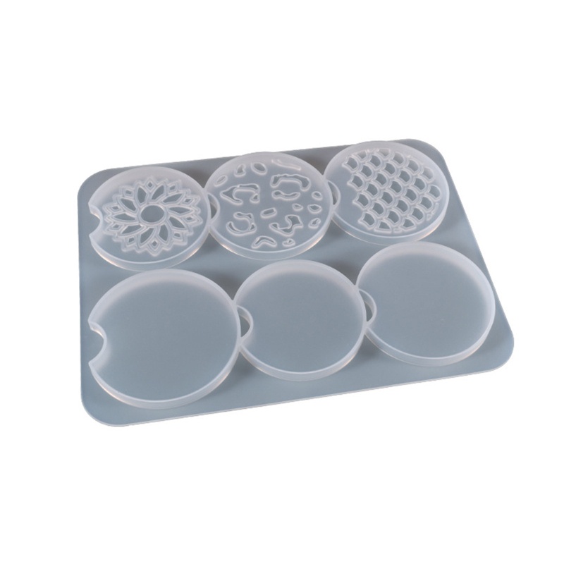 Bộ Khuôn Silicone Làm Đế Lót Ly Xe Hơi Epoxy Resin DIY
