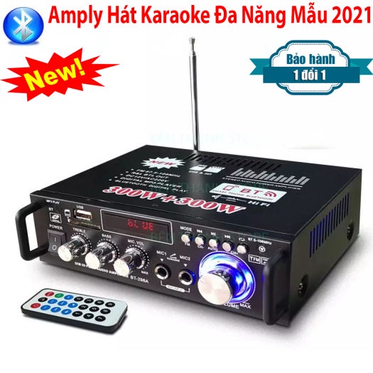 Âm ly hát Karaoke tại nhà. Bluetooth, HAmpli Bluetooth Tely Blj253 Đa Năng Tích Hợp Fm,Cổng Usb,Thẻ Sd,2 Cổng Mic Hát.