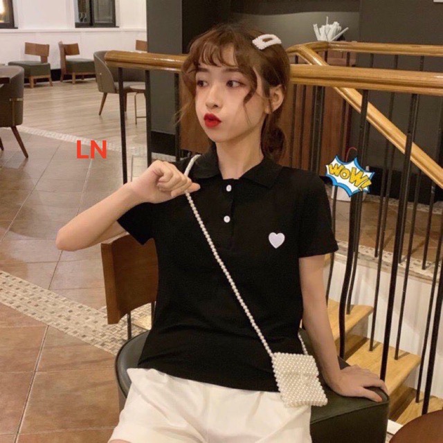 FREE SHIP 50K Áo polo logo tim DAN876 siêu đẹp