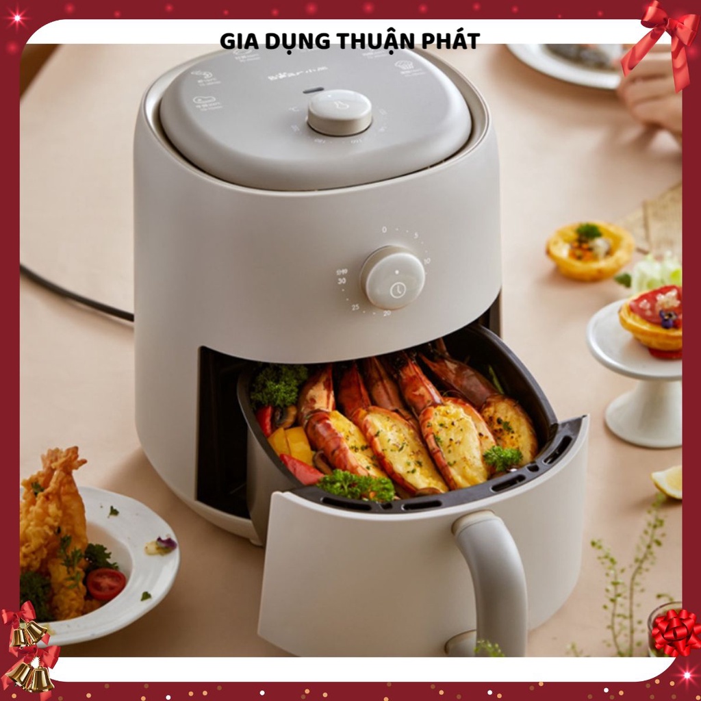 Nồi chiên không dầu Bear QZG-A14U1, 2L, chính hãng, dùng để nướng thịt, nướng bánh mì, quay thực phẩm, nồi chiên điện