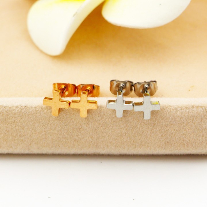 Bông Tai Chữ Thập Titan Cao Cấp TT 1490