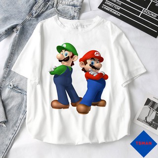 Áo thun Cotton super mario cùng người bạn đồng hành