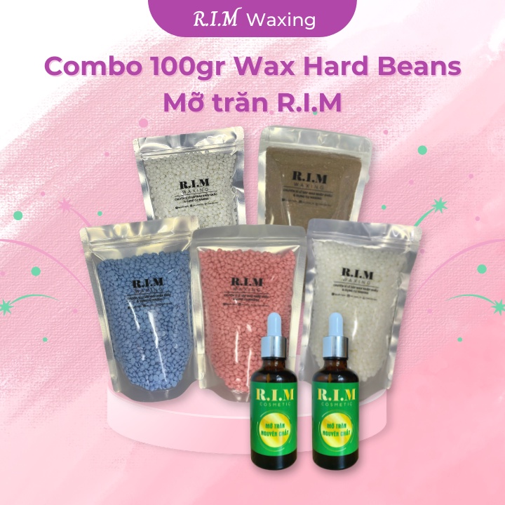 Combo 100Gr Sáp Wax HARD BEANS nhập khẩu Úc + mỡ trăn triệt lông tại nhà