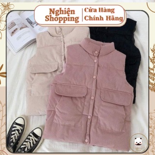 Áo gile nữ , áo gile nhung phao siêu nhẹ hàng đẹp
