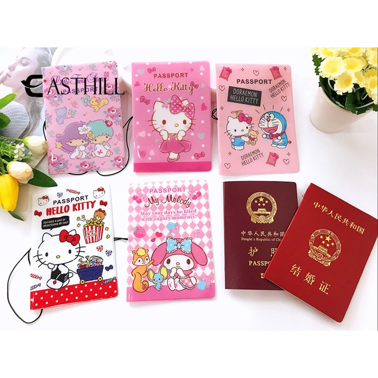Vỏ Bọc Hộ Chiếu / Thẻ Họa Tiết Kuromi Cinnamoroll Melody Dễ Thương