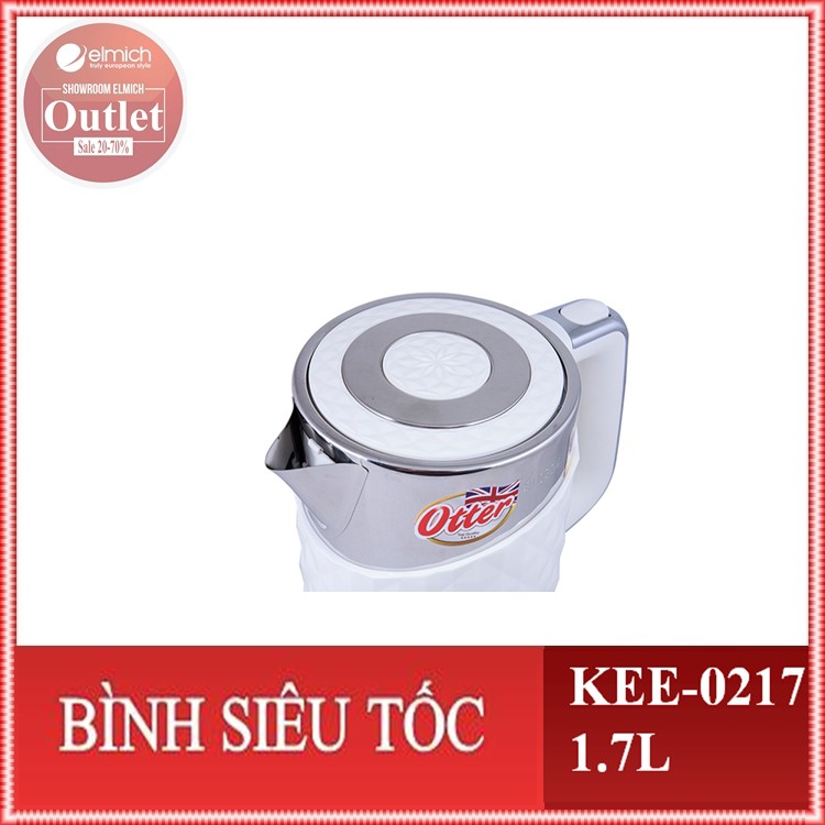 Ấm Siêu Tốc 2 Lớp Inox 304 Elmich EL0217 1.7L