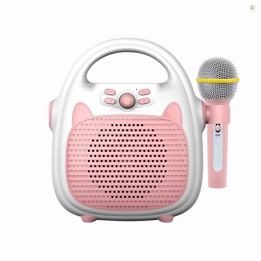 Loa Hát Karaoke BT / Thẻ Nhớ / USB Có Đèn Kết Nối Tiện Dụng Cho Bé