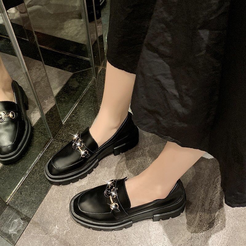 Giày bánh mì dày lười nữ phong cách cá tính 2020