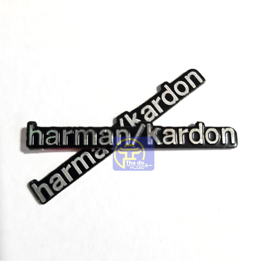 Sticker, tem dán decal chữ HARMAN KARDON trang trí loa xe hơi đơn giá 01 cái