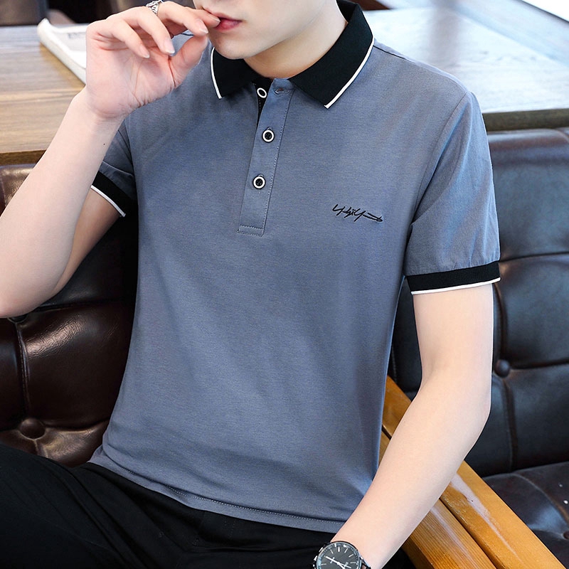 Áo Thun Polo Tay Ngắn Màu Trơn Cho Nam