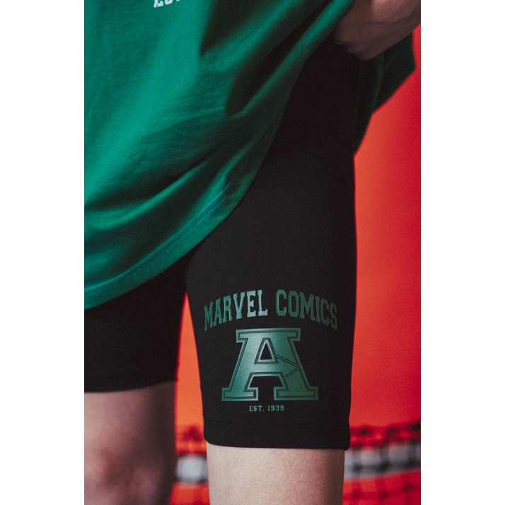 Quần Short BOO Biker Short Vải Cotton Cao Cấp In Logo Marvel Comics BZL