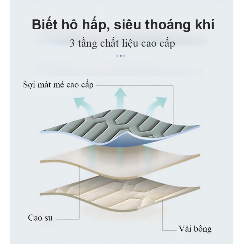 Miếng Lót Giường Điều Hoà Cold Latex Silk (1,8x2m) (tặng 2 vỏ gối, kèm túi đựng) (xanh lá)