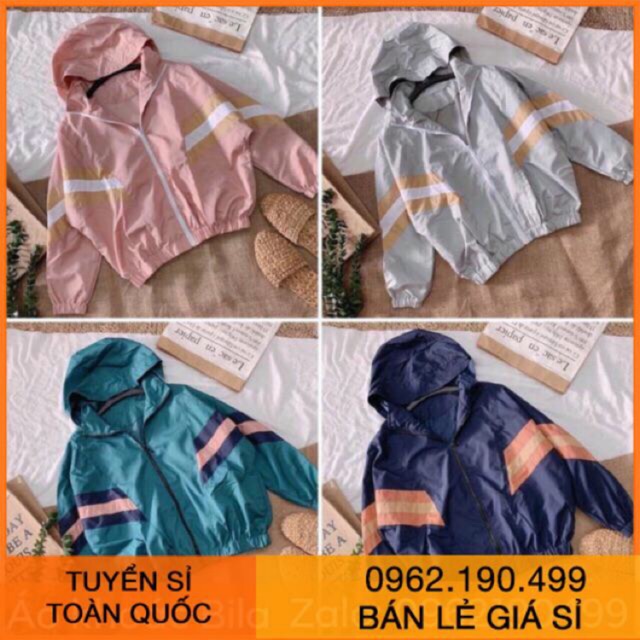 Áo khoác dù 2 lớp cao cấp chạy sọc tay cánh dơi HOT kèm hình thật