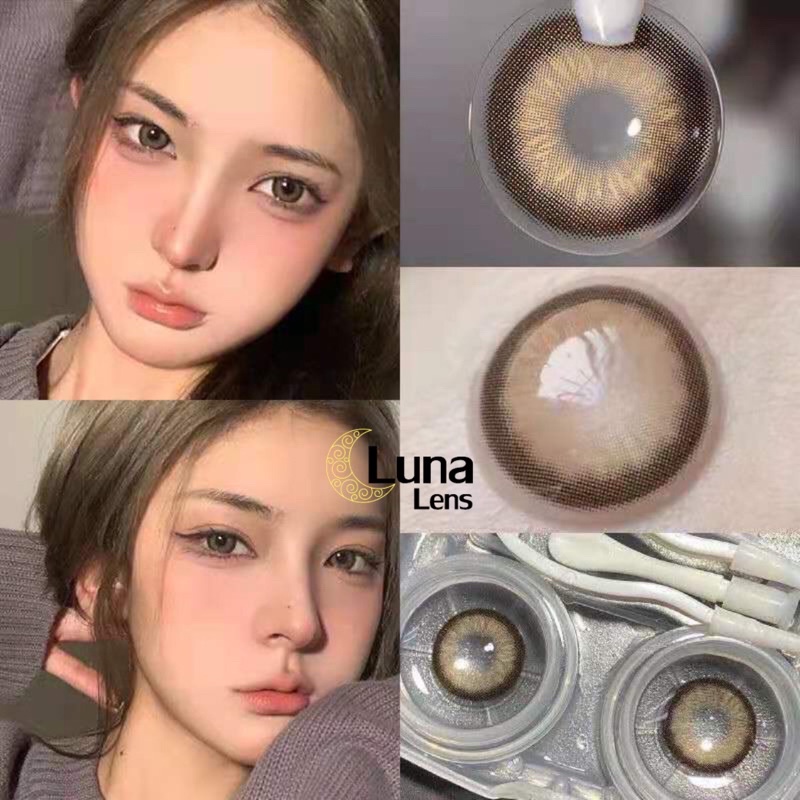 MỘT ĐÔI KÍNH ÁP TRÒNG MÀU NÂU SWAN BROWN SIÊU ÊM SIÊU MỀM NỘI ĐỊA TRUNG QUỐC - LENS CÓ ĐỘ CẬN