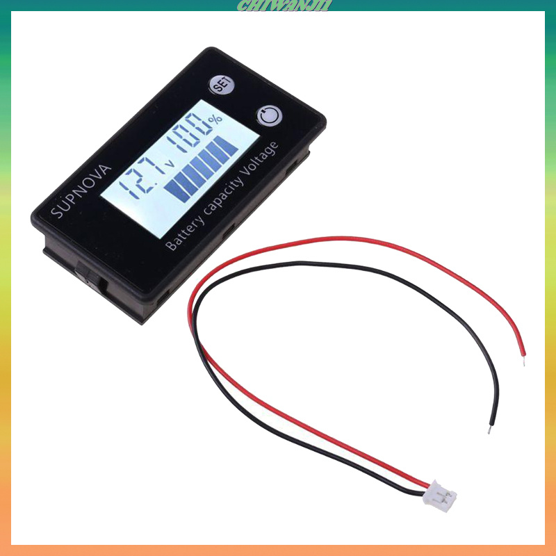 Vôn Kế Dc 8v-100v Có Màn Hình Hiển Thị Lcd Chuyên Dụng Cho Xe Mô Tô / Xe Hơi Chiwanji1