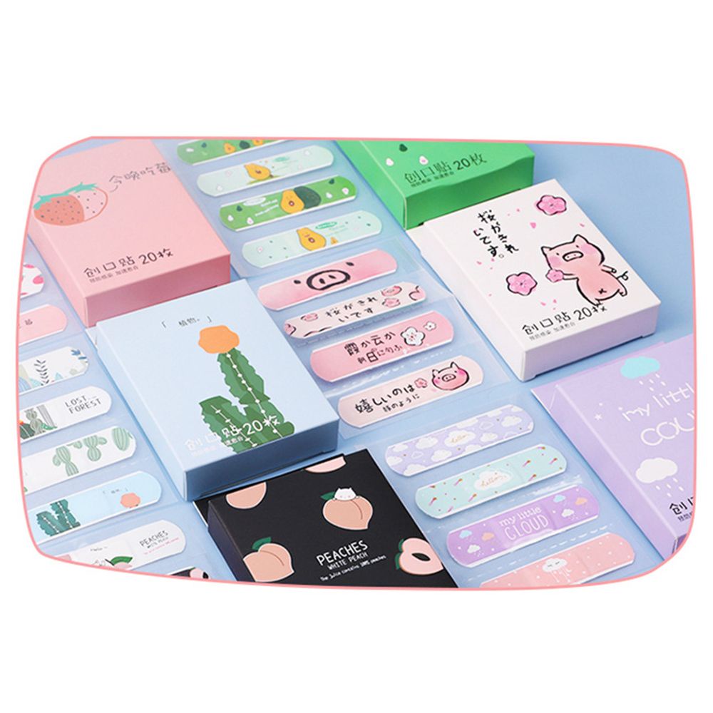 20Pcs/Box Cartoon Children's Waterproof Bandage Cute First Aid Hemostatic Band Aid Breathable Sterile Anti-wear Foot Stickers