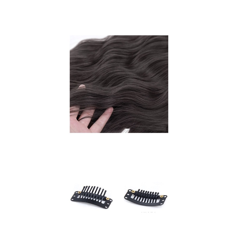 Tóc giả cao cấp nữ Vemico tóc kẹp 6 phím tóc xoăn dài 45cm Hàn Quốc TG18