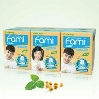 Siêu mới vỉ 6 hộp sữa đậu nành fami canxi x220ml