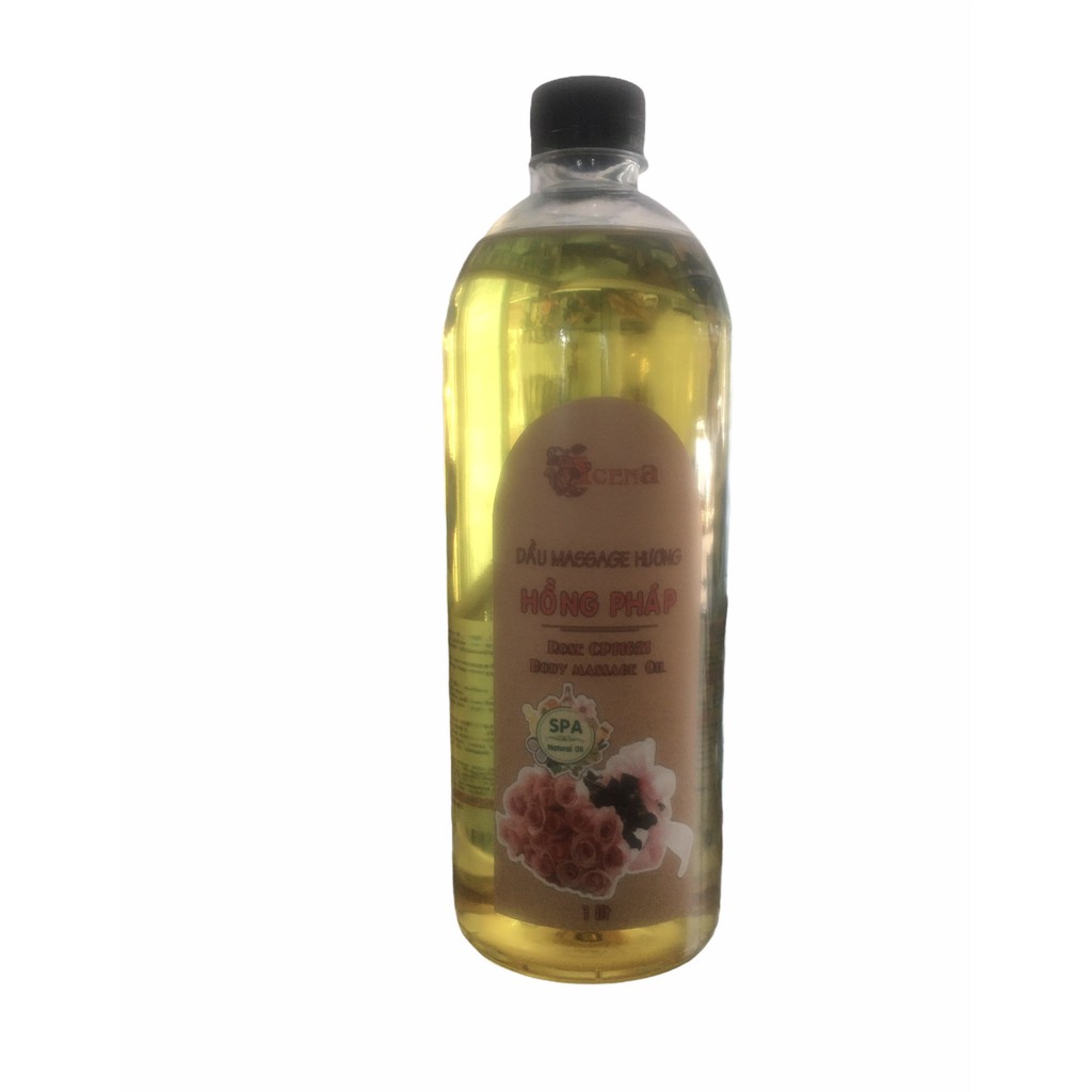 Dầu Massage Body Hương Hoa Hồng Pháp ACENA 1000ml Trơn Tay, Mùi Thơm Thư Giãn Dễ Chịu, Chất Lượng Chuẩn Spa 5 Sao