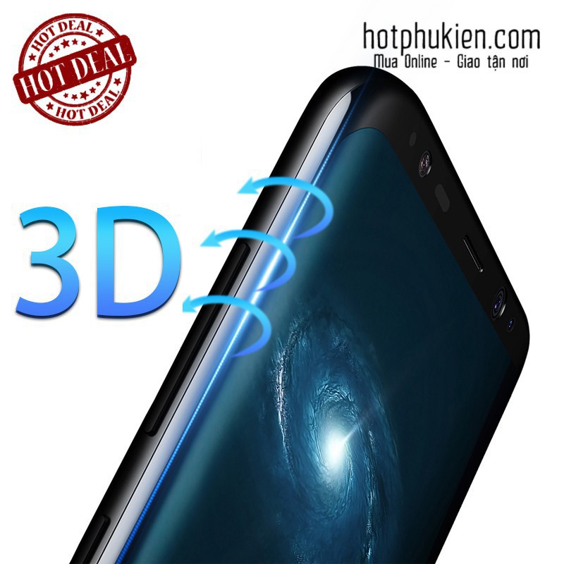 [BH 1 ĐỔI 1] Dán Cường lực 3D full màn hình Samsung Galaxy S8 chính hãng Baseus - Sản phẩm chính hãng