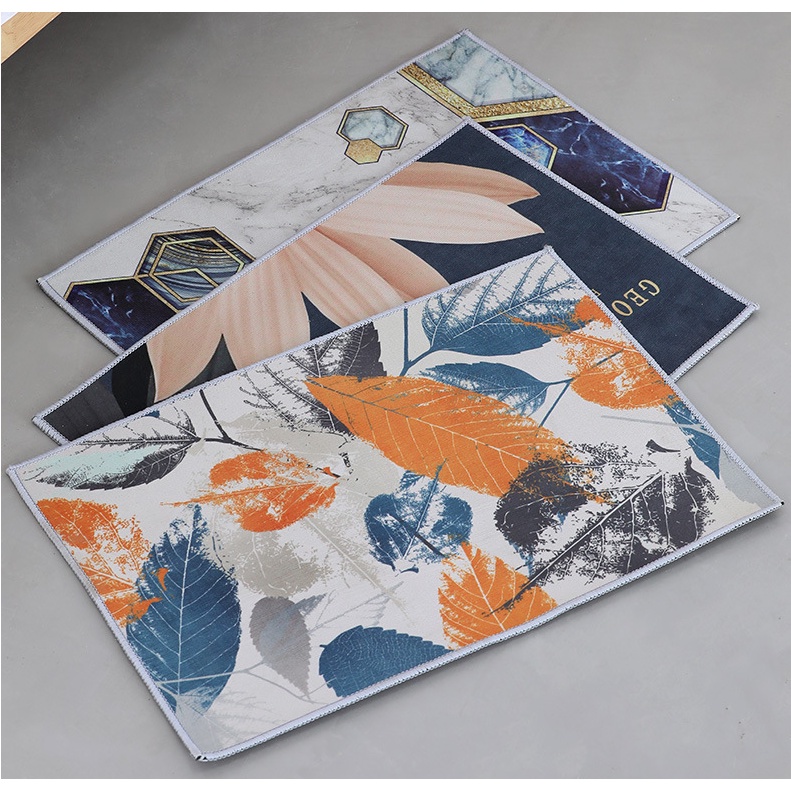 Thảm lót cửa chùi chân vải nhung thấm hút tốt nhanh khô chống trượt tiện dụng life-365