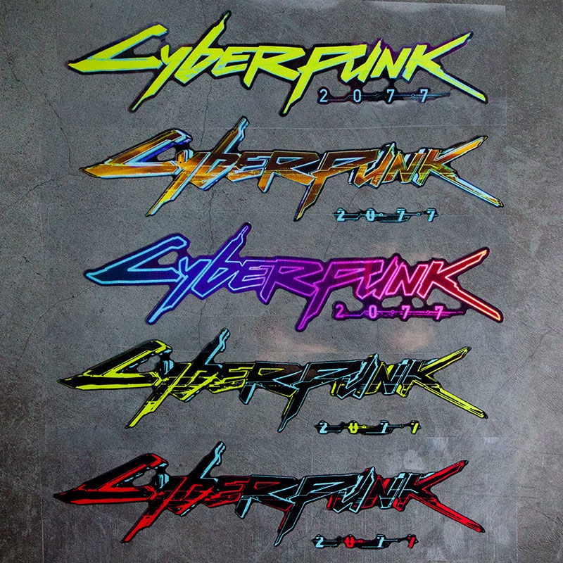 Cyberpunk 2077 Sticker Ô tô Xe máy Xe tay ga Motocross Xe đạp Phản quang Decal dán sửa đổi mát mẻ cho Honda
