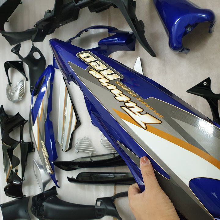 Bộ dàn áo xe FUTURE NEO nhựa ABS màu Xanh Tím Than - -SPG-DGFuNeo