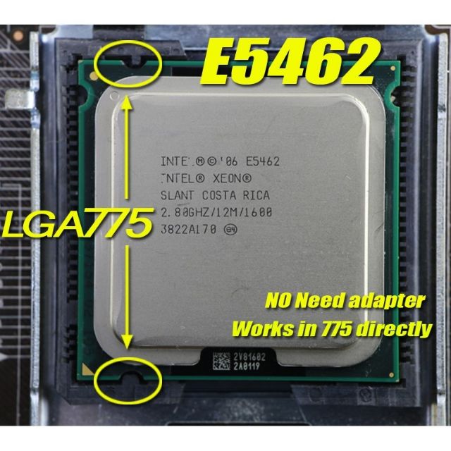 CHIP CPU Intel Xeon E5462 2.8Ghz 4 Core Socket 775 FSB 1600Mhz