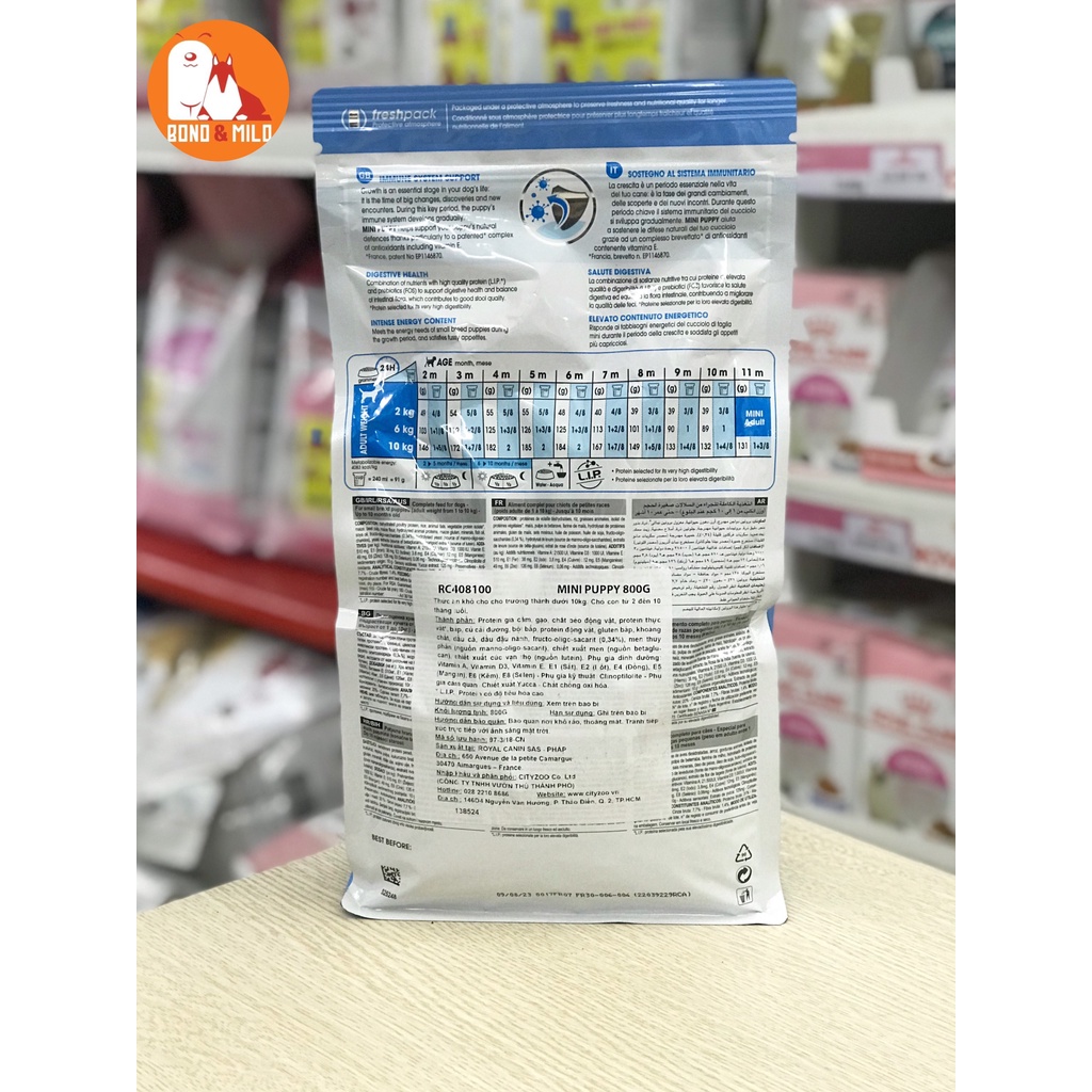 THỨC ĂN CHO CHÓ HẠT ROYAL CANIN MINI PUPPY - BONDMILO SHOP