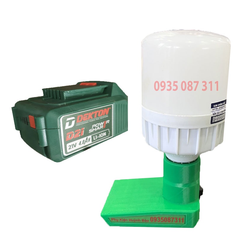 Ngàm Đế Đèn Led Pin Dekton D21 21V - Ngàm Đế Đèn Led Thắp Sáng Chân Pin Máy Dekton D21 shoplion