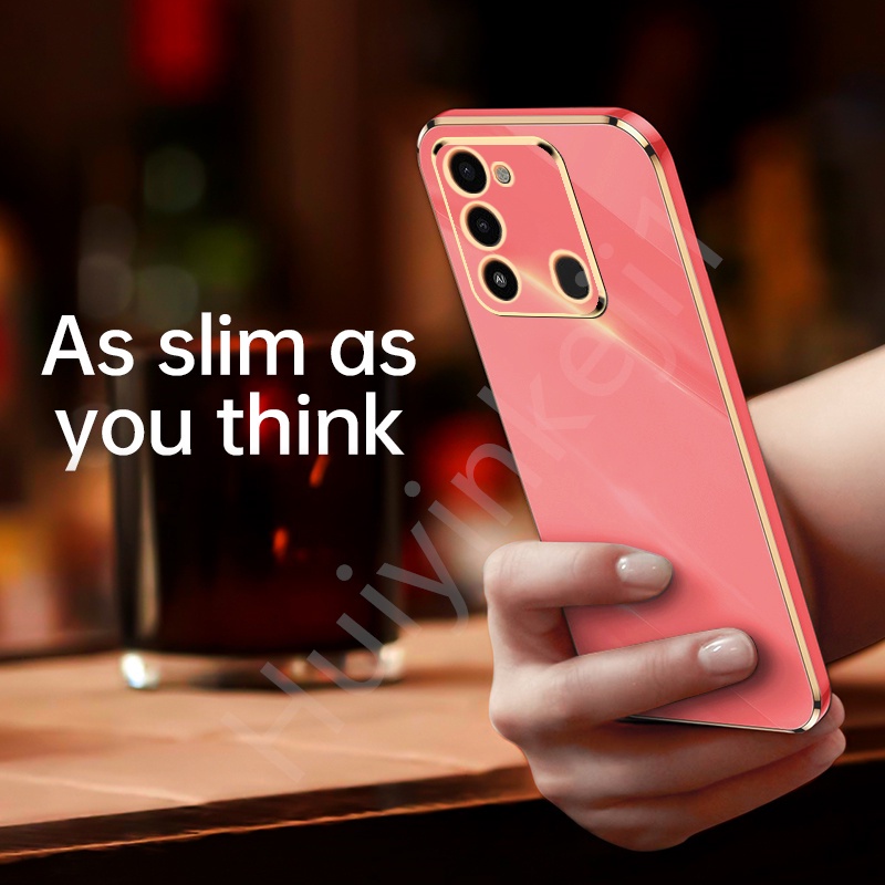Ốp Điện Thoại Mạ Vàng 2 Trong 1 Kèm Kính Cường Lực Cho Tecno Spark 8C Spark Go 2022