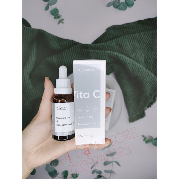 Serum Vitamin C 16% + tranexamic acid 3%  DrCeutics Ngăn Ngừa Lão Hóa Và Làm Sáng Da