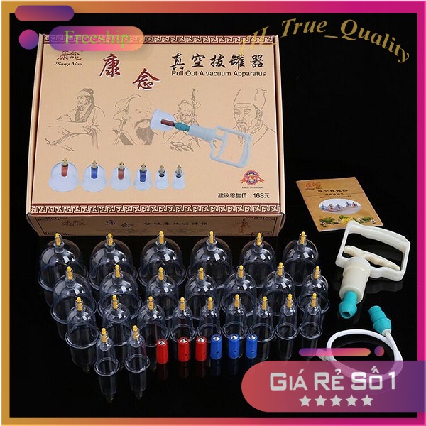 Bộ Giác Hơi 24 Ống Hút Chân Không Cao Cấp, Máy Giác Hơi  Giá Rẻ Không Dùng Lửa ⭐24 Phụ Kiện⭐ Bảo Hành Uy Tín