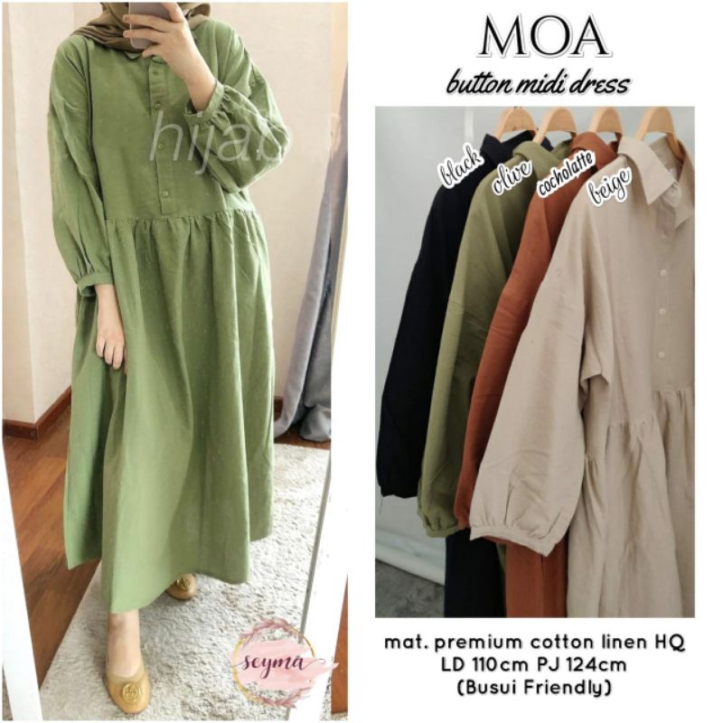 Seyma - Đầm lanh MIDI cao cấp