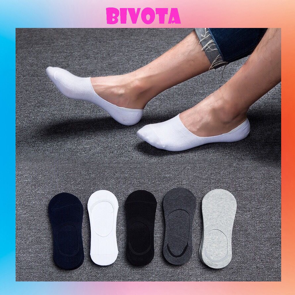 Tất lười nam Bivota vớ nam nữ thiết kế có đệm gót sillicon cao cấp T17