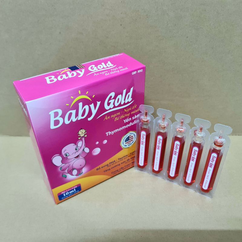 Baby Gold ăn ngon giúp bé ngủ tốt, bé ăn ngon, ngủ ngon, kích thích bé ăn nhiều hơn - Hộp 20 ống