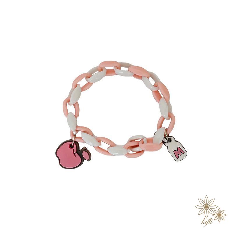 Vòng Tay Màu Đen Họa Tiết Cún Hoạt Hình Dễ Thương Ngọt Ngào Phong Cách Harajuku Nhật Bản