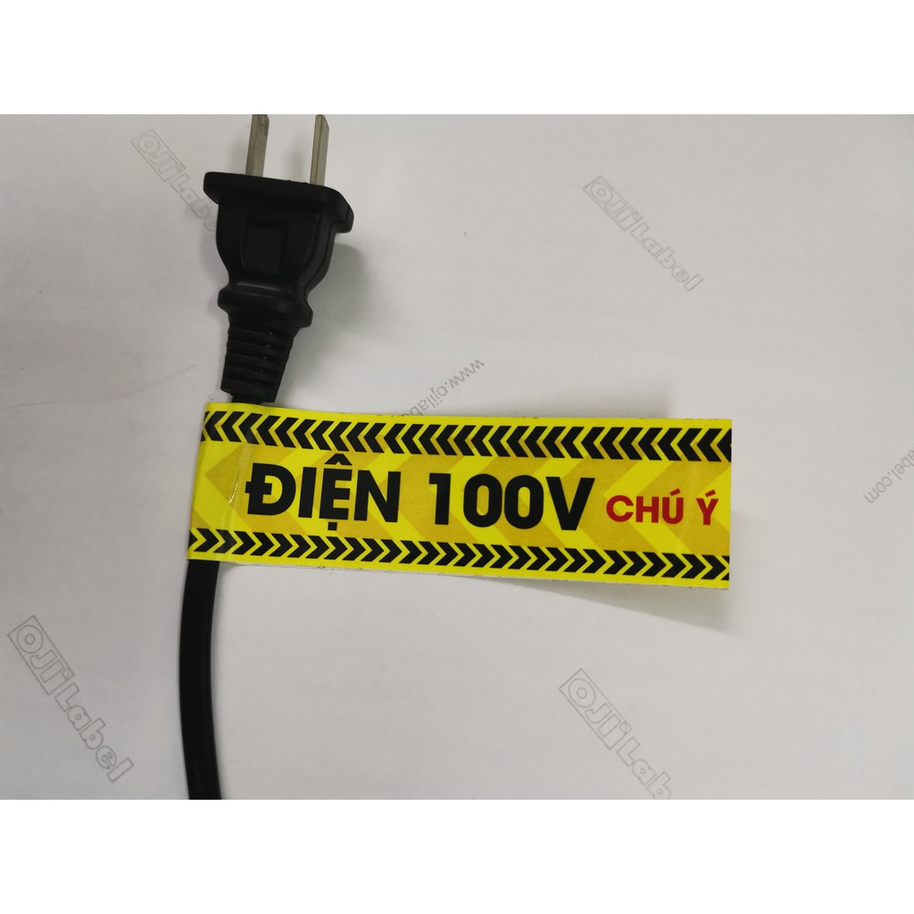 Tem cảnh báo điện 100v CHỐNG CHÁY NỔ